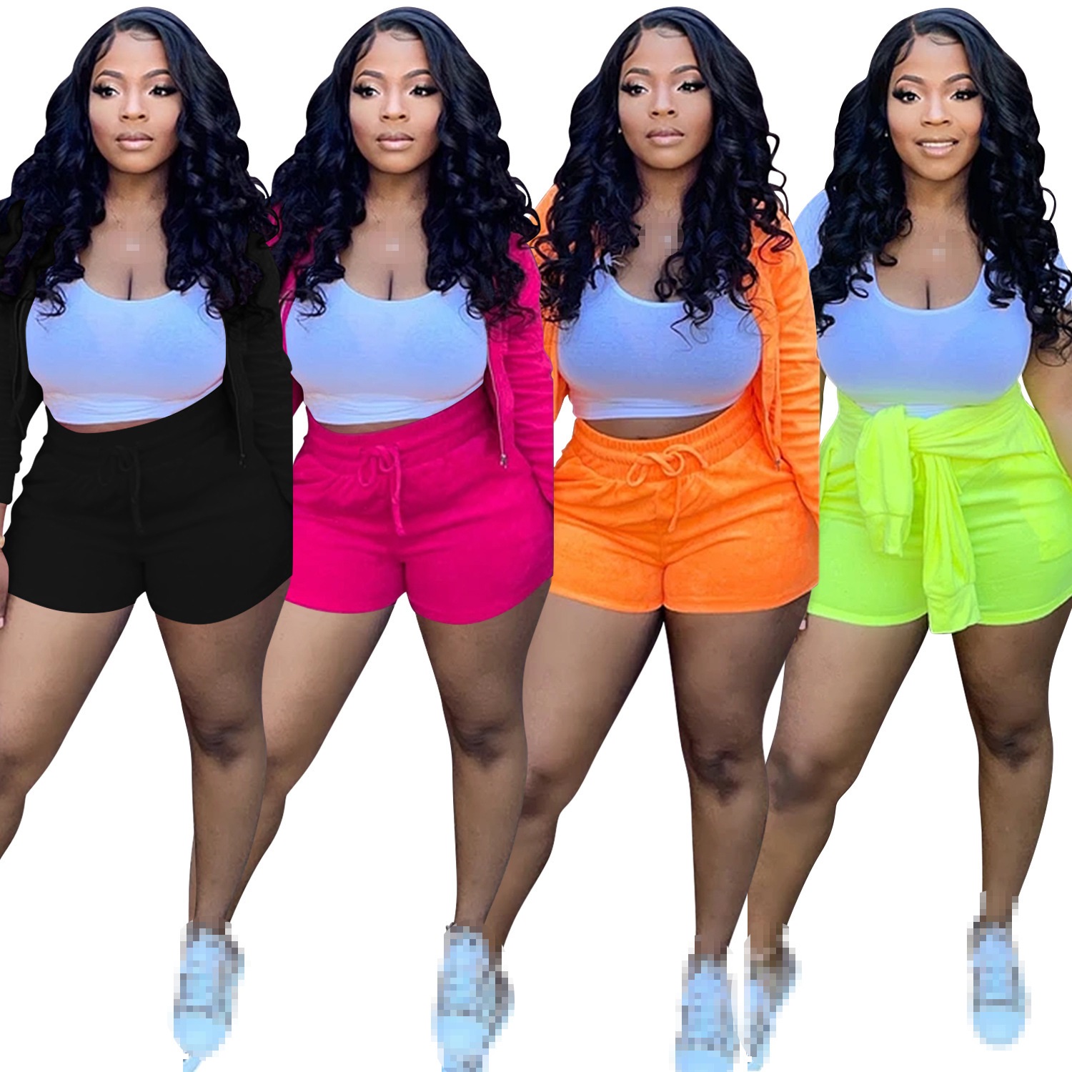 Shorts sets 3 stück set frauen – Summer Clothing Wholesale Bewertung und Preis