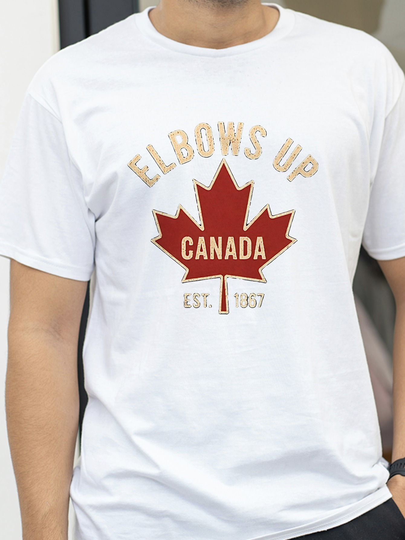 Elbows Up Canada T-Shirt für H – Summer Clothing Women Canada Bewertung und Preis