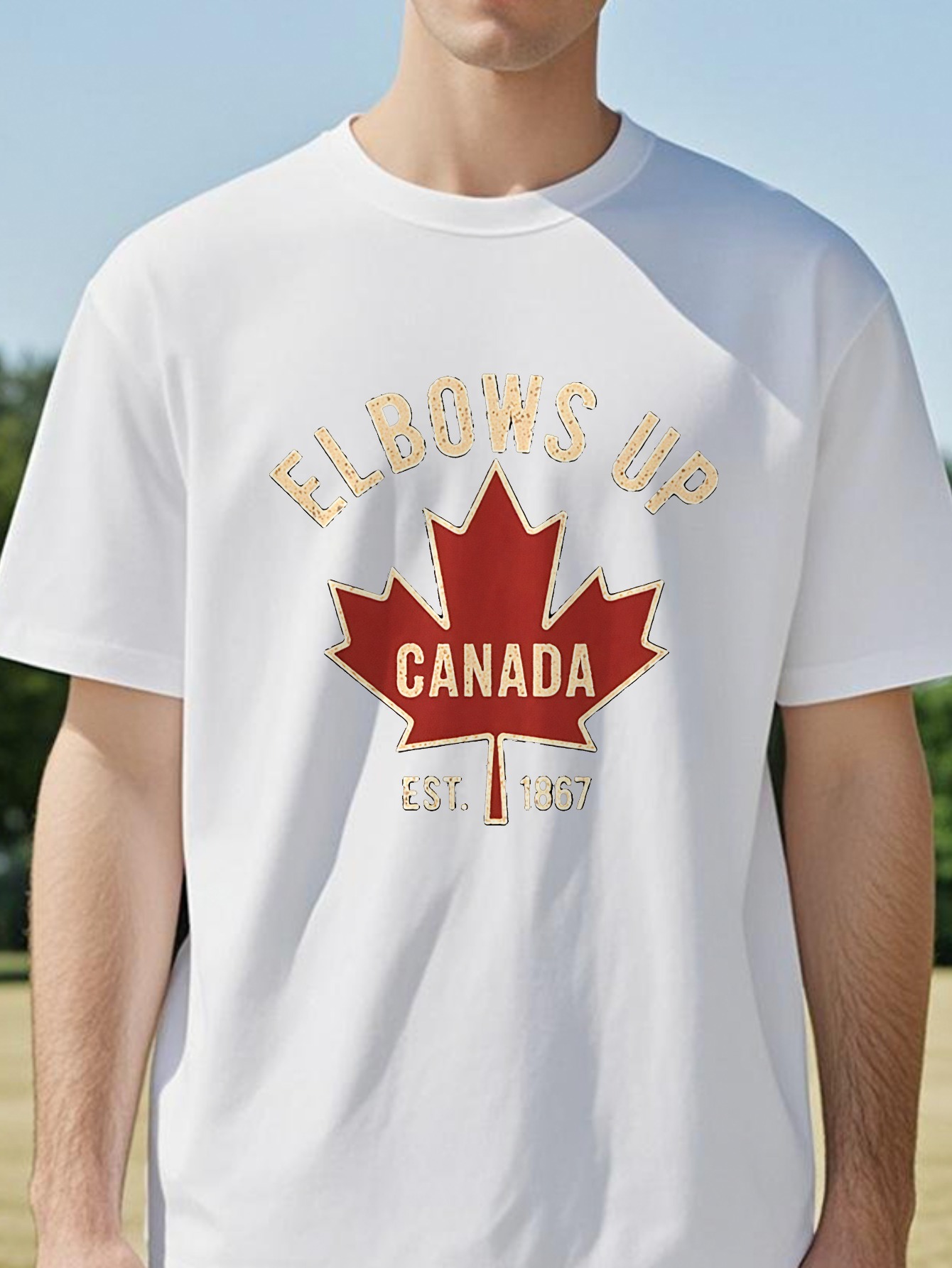Elbows Up Canada T-Shirt für H – Summer Clothing Women Canada Bewertung und Preis